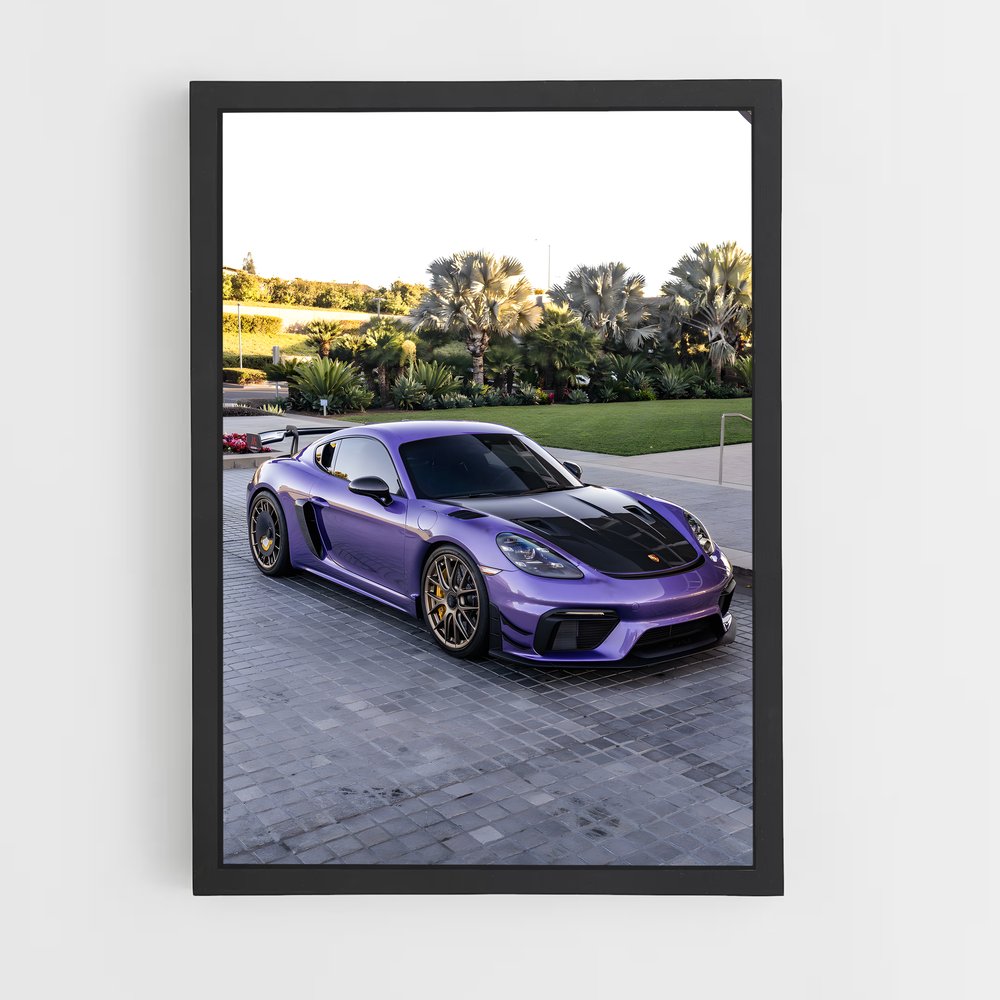 Poster Cayman Purple Dream – affiche Porsche (vue 2)